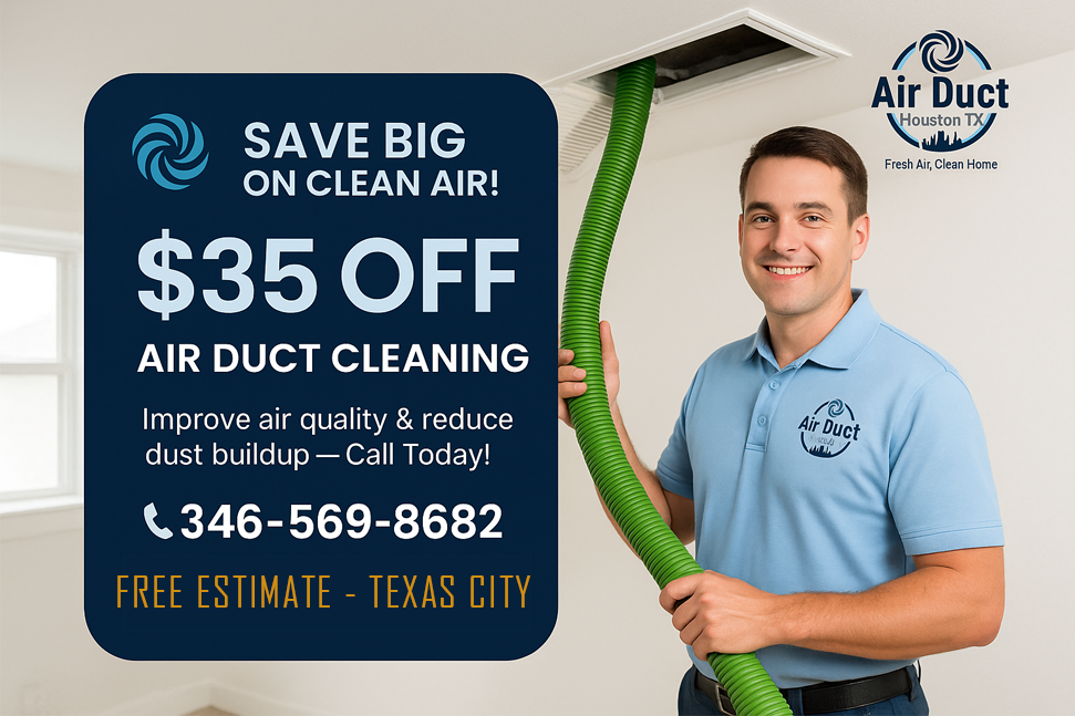   $35 Off air duct cleaning coupon from Texas City TX Air Ducts Cleaning   for professional home vent service